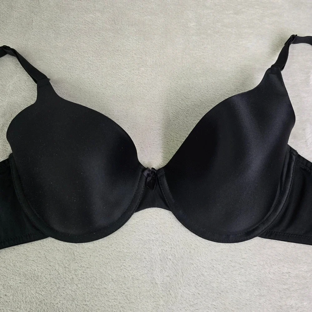 Classic Maidenform Womens 38D Black Underwire‎ T-Shirt Bra Size Smooth Comfort